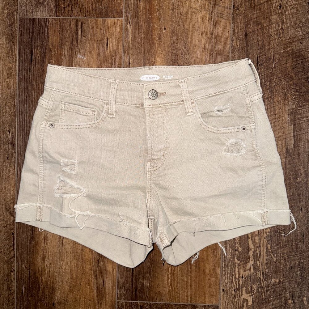 Old Navy Boyfriend Short Cream/tan Size 0